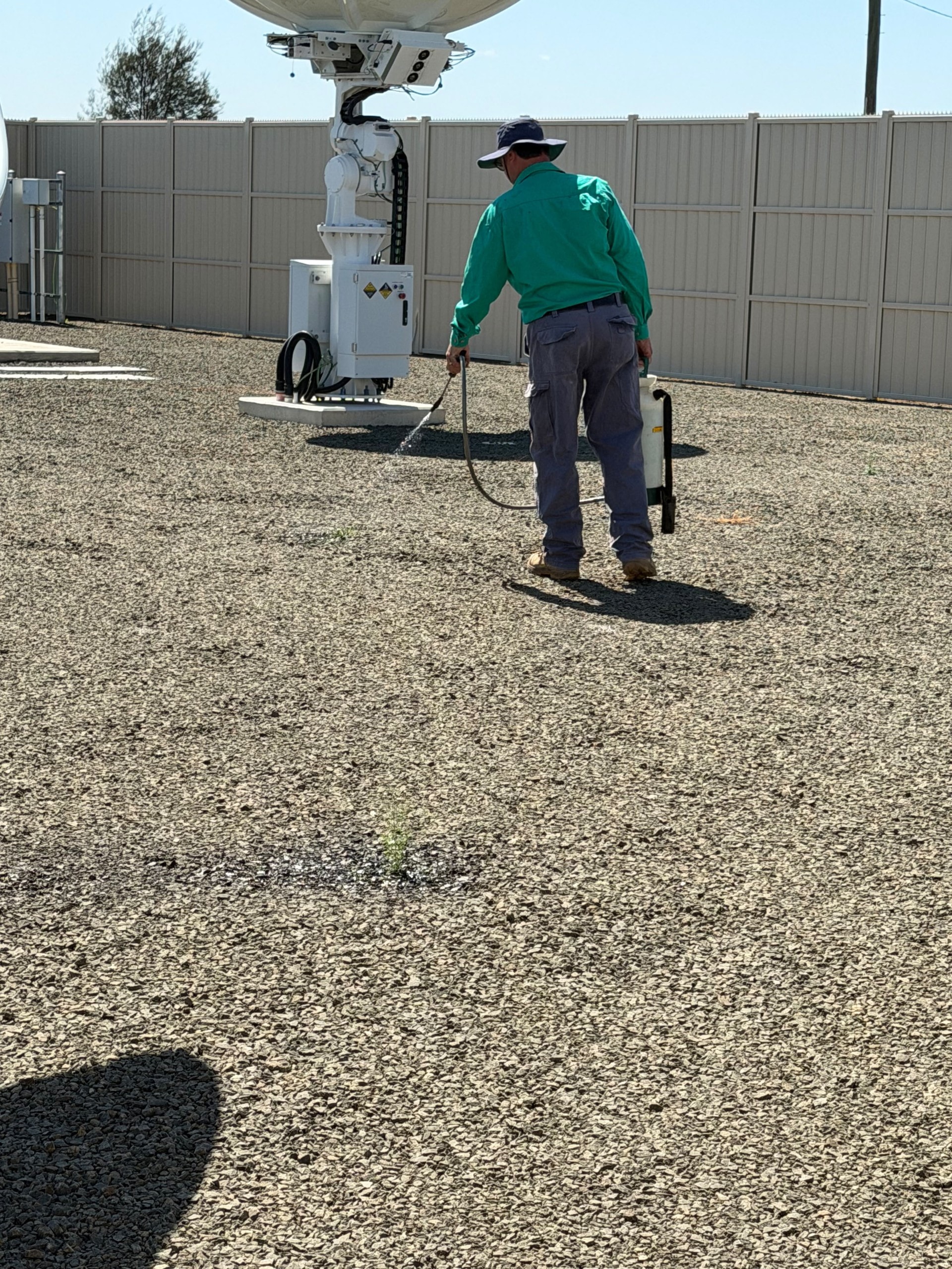 Commercial weed control at industrial facility